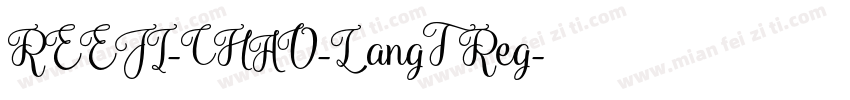 REEJI-CHAO-LangT Reg字体转换